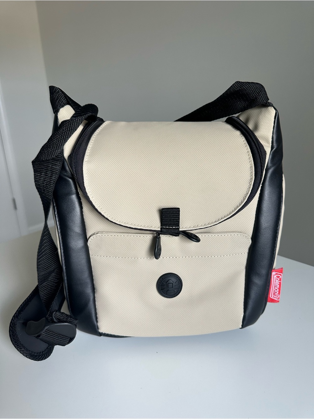 Coleman Insulated Cooler Backpack Bag Tan Black Outdoor Lunch Bag
